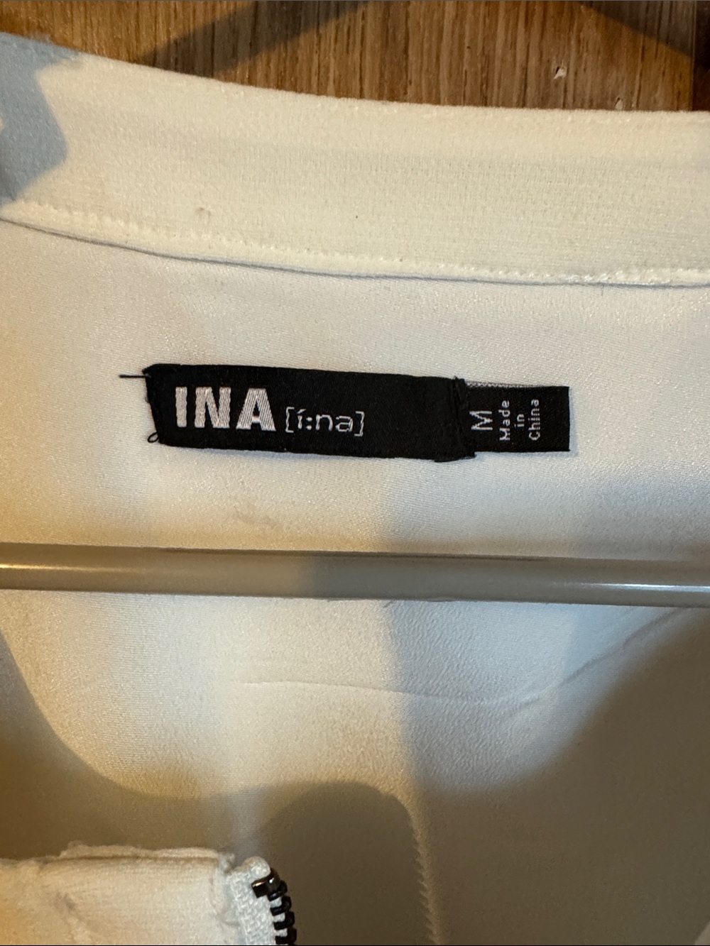 Ina White Ruffle Zip-Front Blazer Jacket - Picture 3 of 4